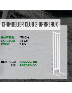 chandelier 2 barreaux