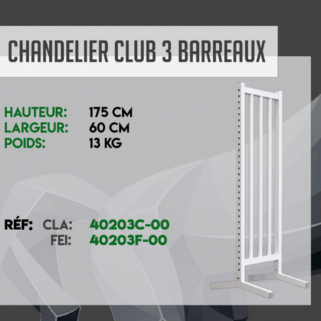 chandelier 3 barreaux gamme club
