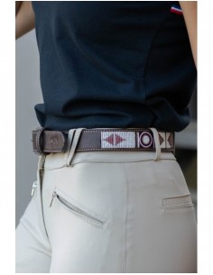 CEINTURE PEARL HAVANE ROSE...